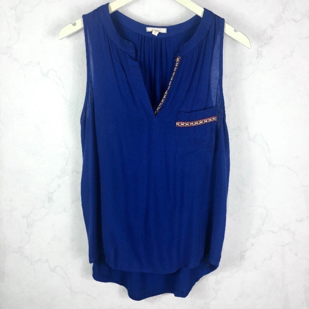 [Pleione] Blue Boho Top